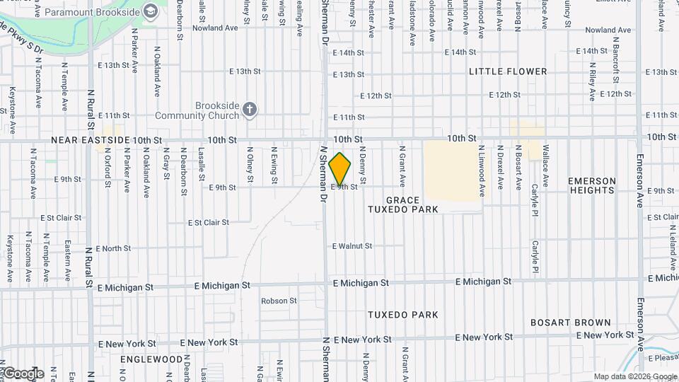 846 N Bradley Ave Map and Location Details