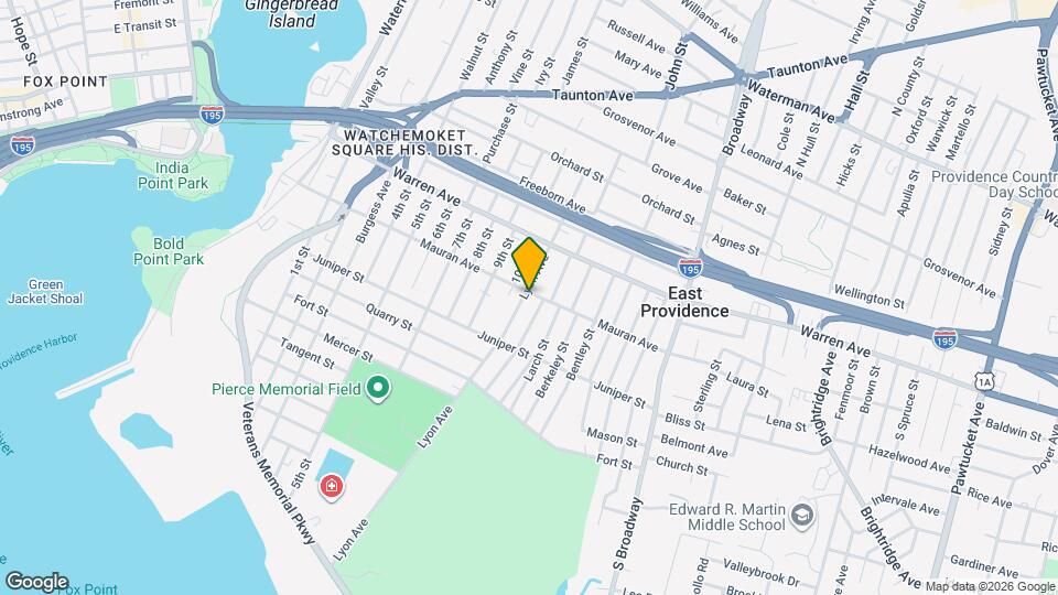 114 Lyon Ave, Unit 114 Lyon Avenue East Providence, RI Mapa y Detalles de la Ubicación