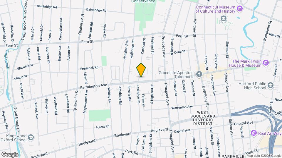 704 Farmington Ave Map and Location Details