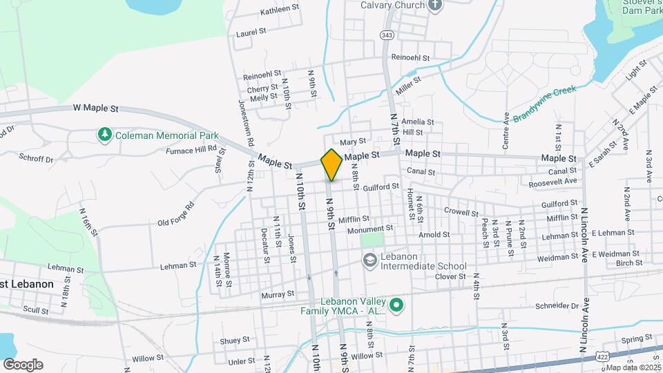 610 N 9th St Map and Location Details