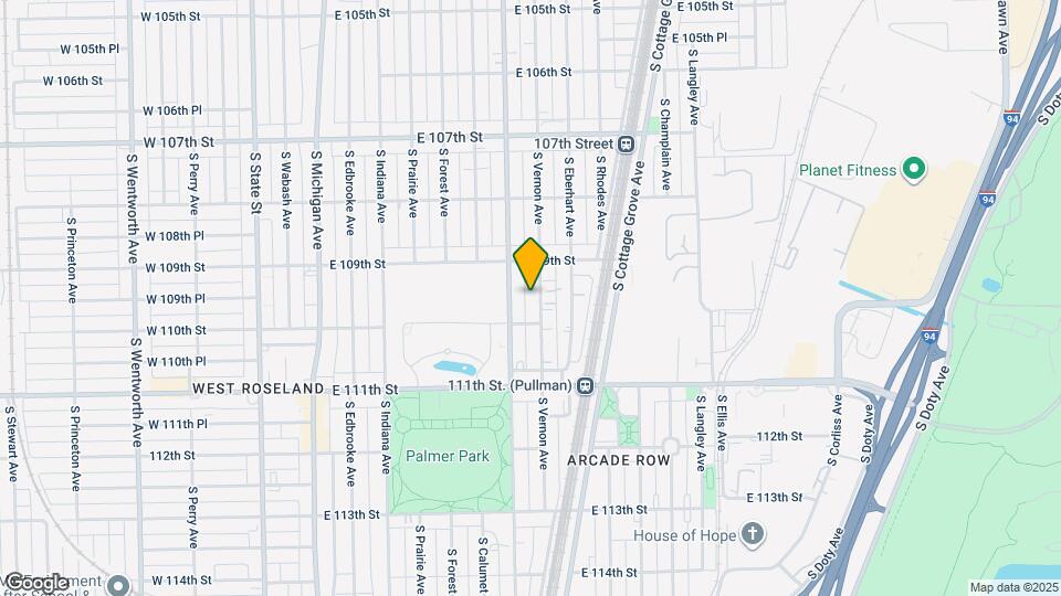 10934 S Vernon Ave Map and Location Details