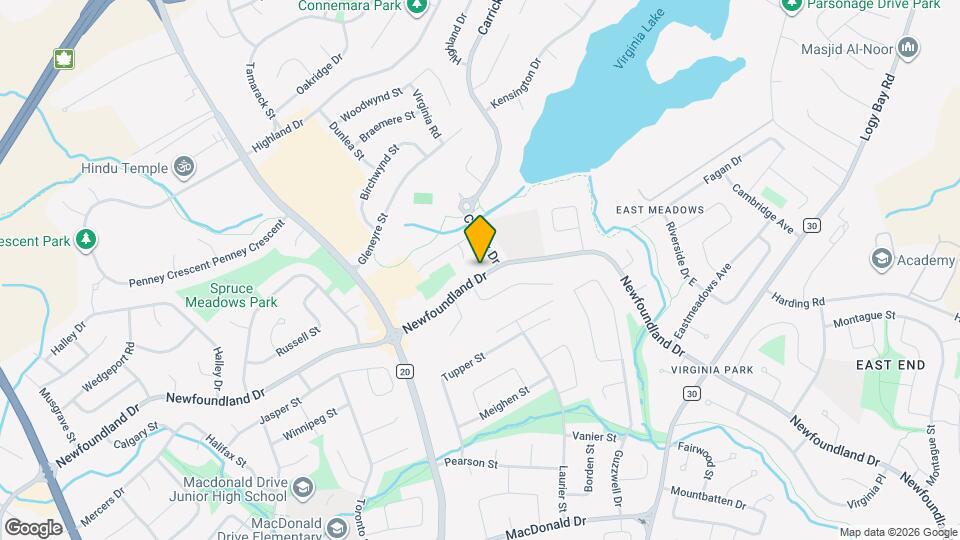 344 Newfoundland Dr Map and Location Details