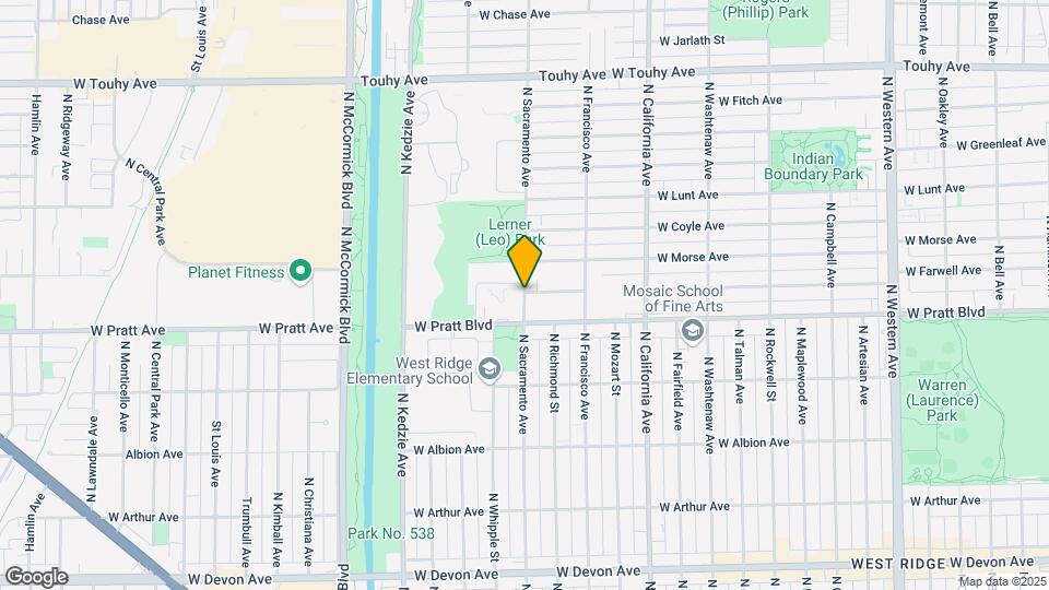 1421 W Farwell Ave Map and Location Details