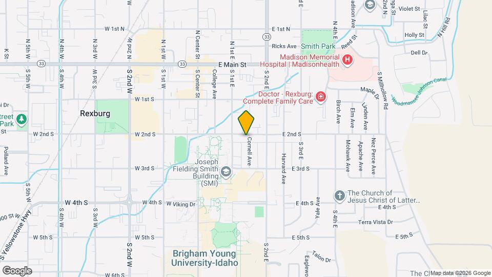 134 E 2nd S Map and Location Details