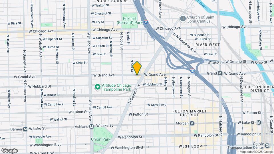 1327 W Grand Ave Map and Location Details