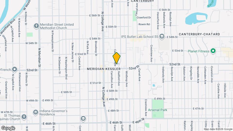 5219 Carrollton Ave Map and Location Details