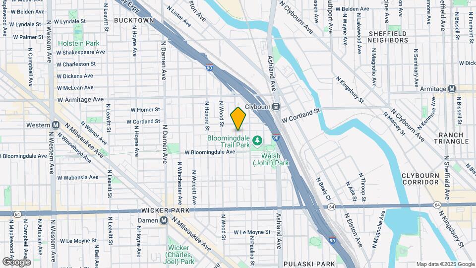 1839 N Hermitage Ave Map and Location Details