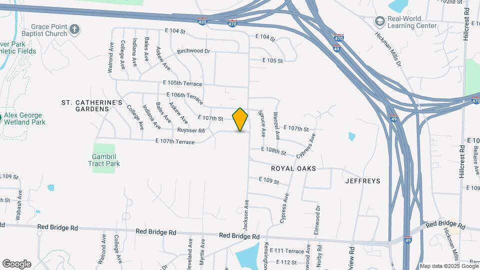 4105 E 107th Terrace Map and Location Details