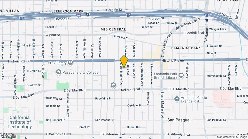 66 S San Marino Ave Map and Location Details