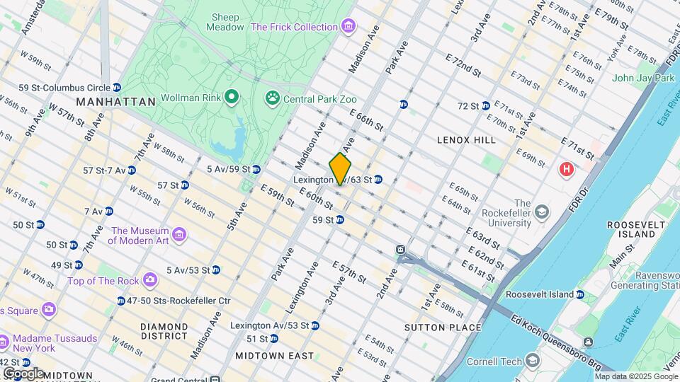 121 E 61st St, Unit UPPR TRPLX Map and Location Details