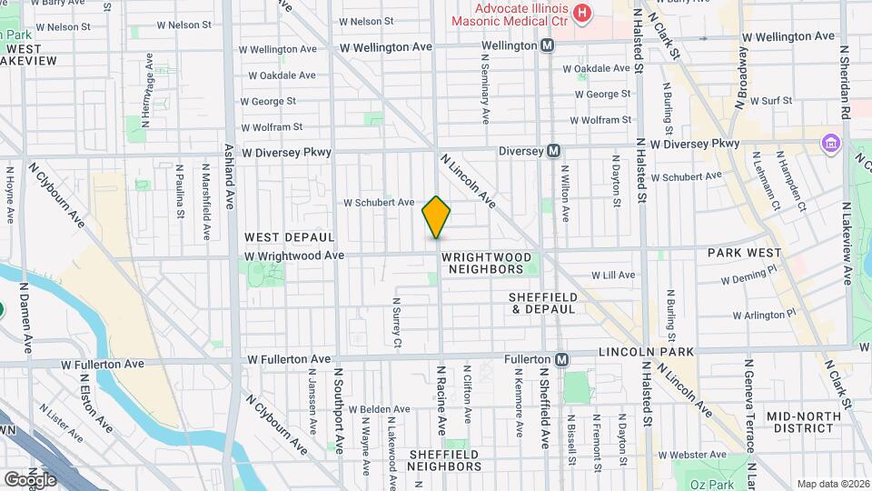 2606 N Racine Ave, Unit 1 Mapa y Detalles de la Ubicación