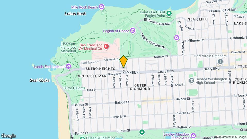 7710-7718 Geary Blvd Map and Location Details