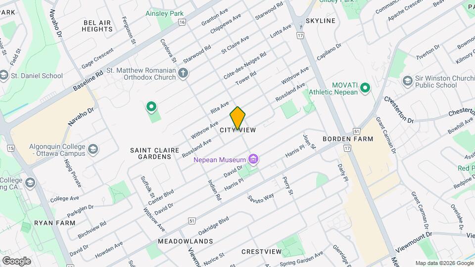 25 Epworth Ave Map and Location Details