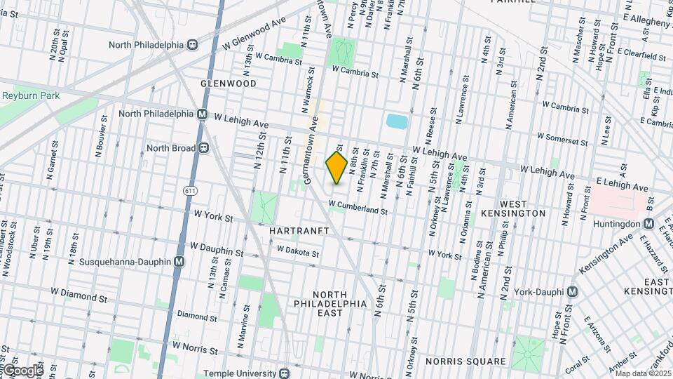 2525 N 9th St Map and Location Details