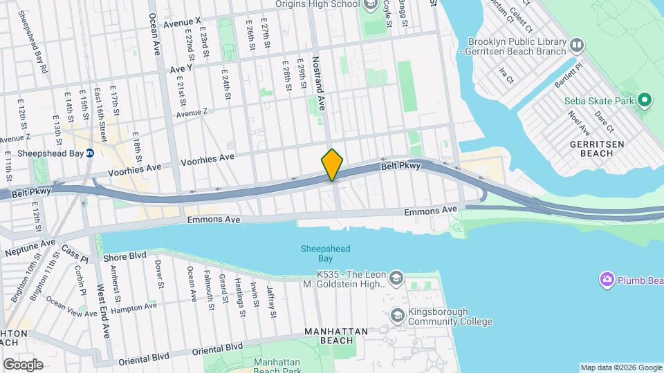 3690 Shore Pkwy Map and Location Details