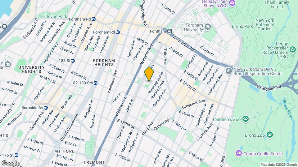 450 E 184th St Map and Location Details