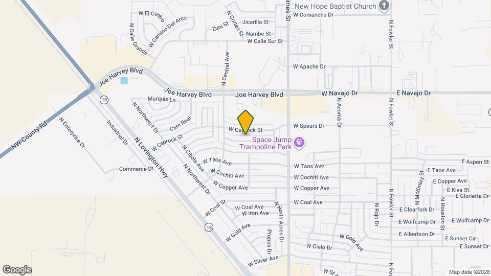 1102 W Pueblo Ave Map and Location Details