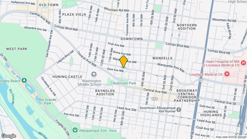 848 Tijeras Ave NW-Unit -B Map and Location Details