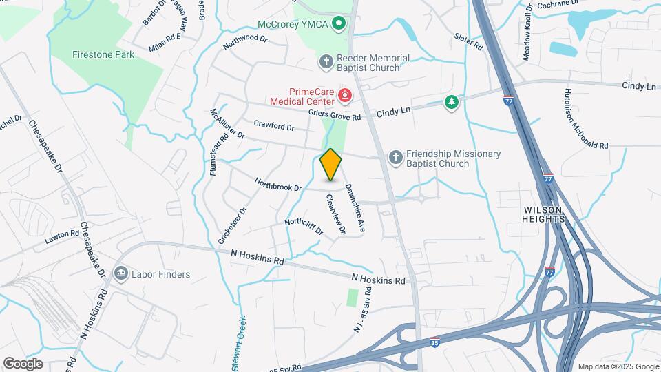 1901 Northbrook Dr Map and Location Details