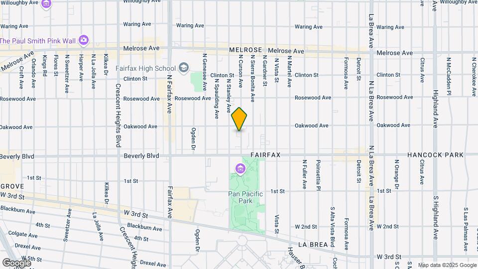 351 N Curson Ave Map and Location Details