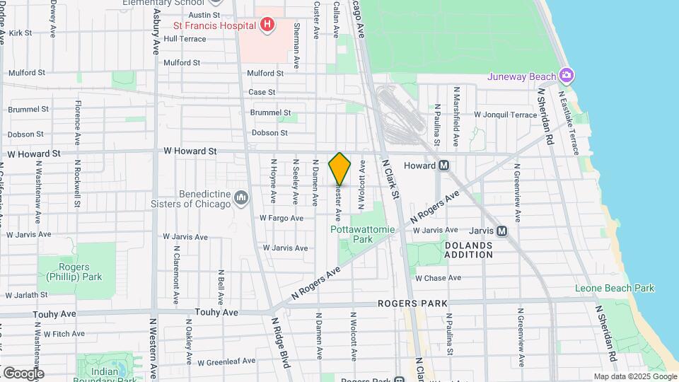 7439 N Winchester Ave Mapa y Detalles de la Ubicación