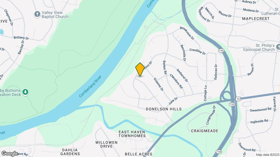 203 Donelson Hills Dr Mapa y Detalles de la Ubicación