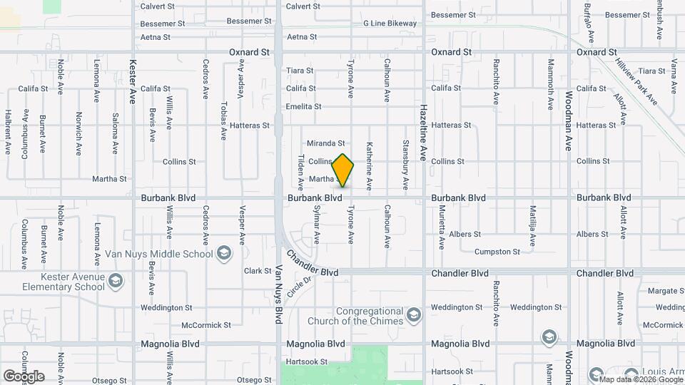 14315 Burbank Blvd, Unit Half Mapa y Detalles de la Ubicación