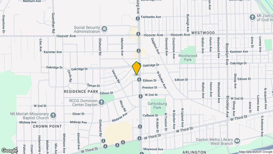715 N Gettysburg Ave Map and Location Details