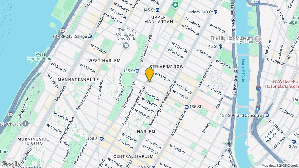 245 W 135th St Map and Location Details