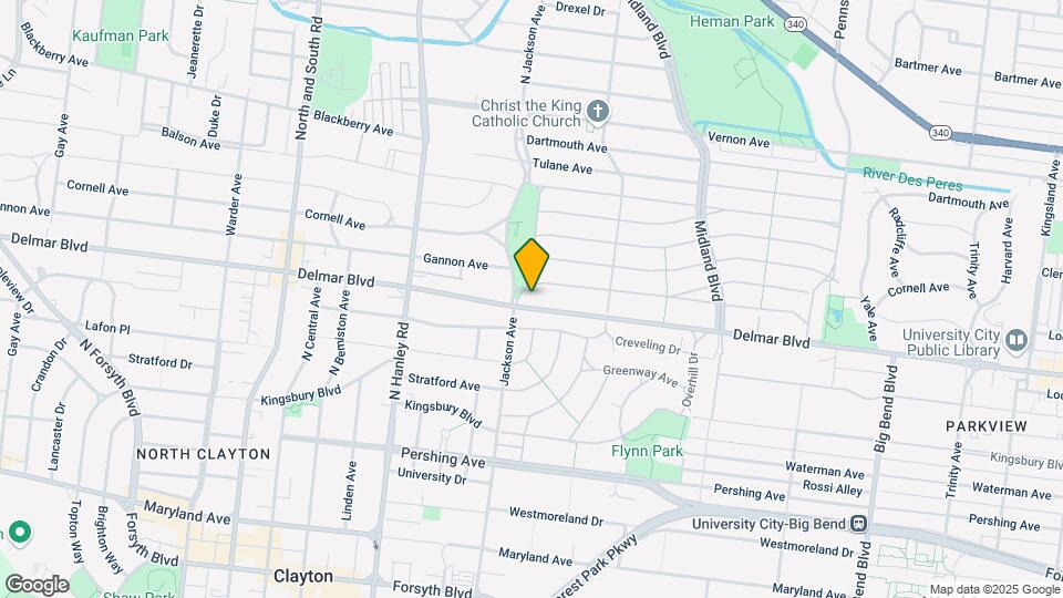7369 Delmar Blvd Map and Location Details