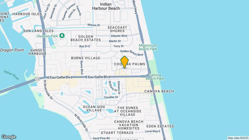 870 E Eau Gallie Blvd Mapa y Detalles de la Ubicación