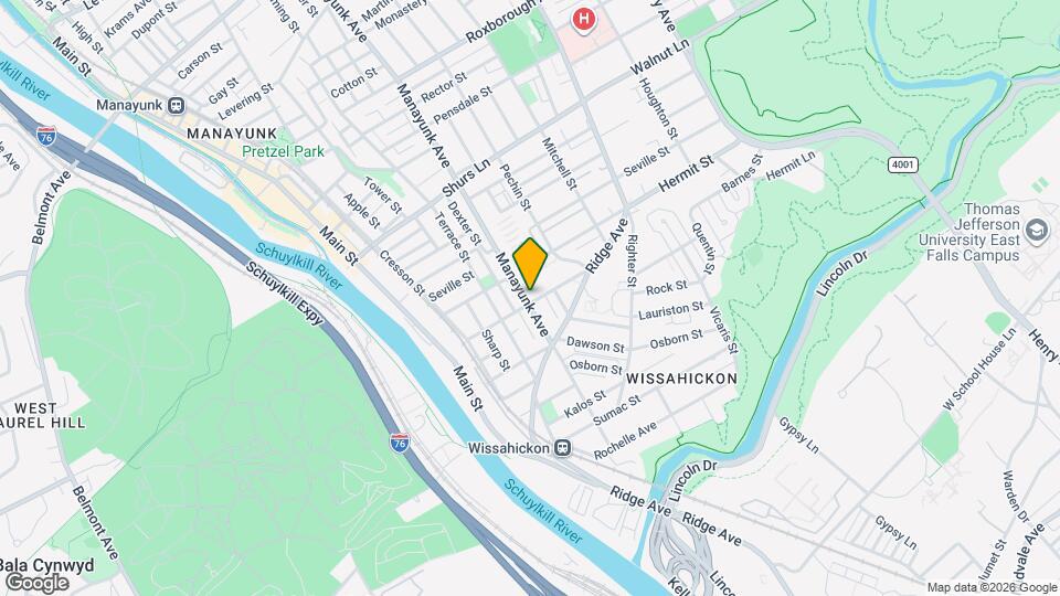 3889 Manayunk Ave Map and Location Details