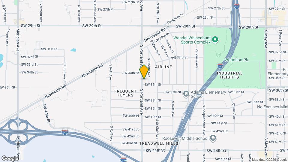 3608 S Portland Ave Map and Location Details