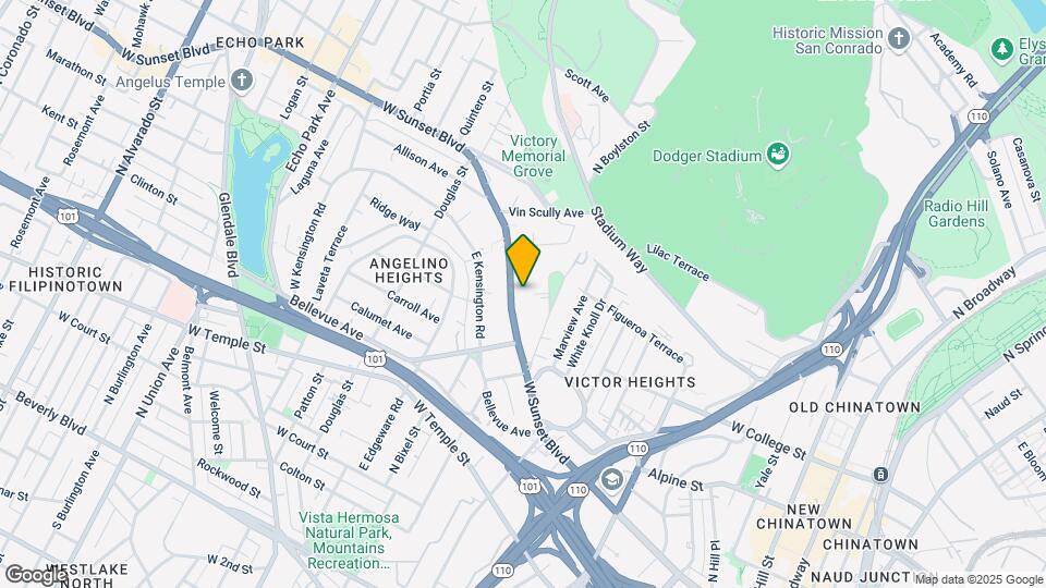 1251 W Sunset Blvd Mapa y Detalles de la Ubicación