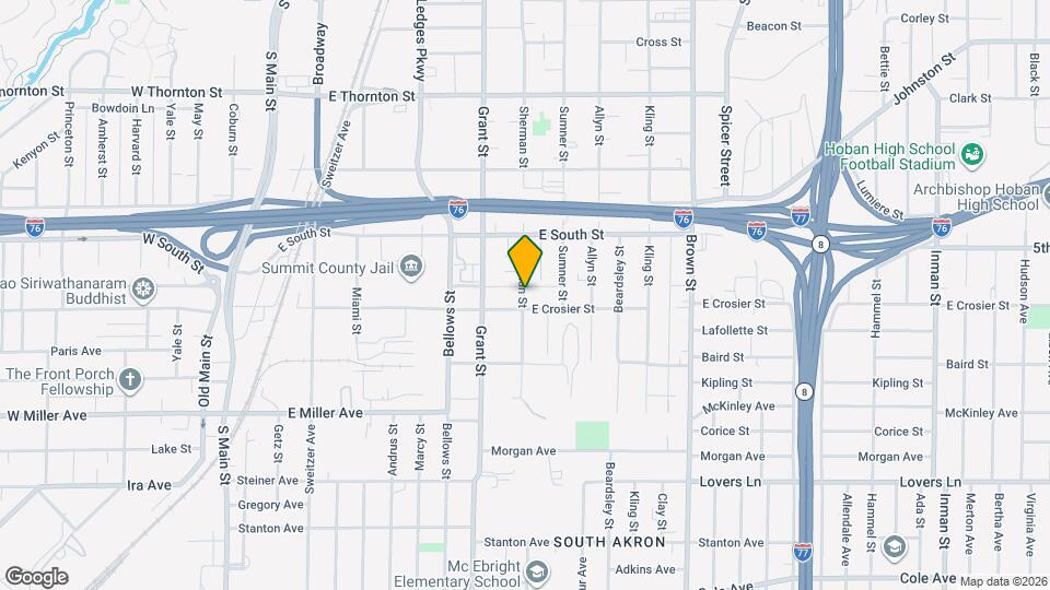 847 Sherman St Map and Location Details