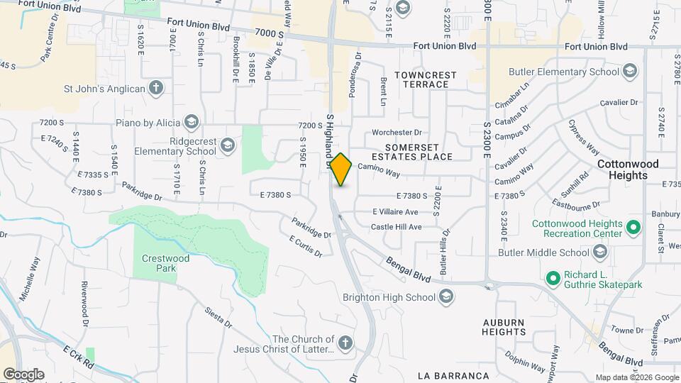 7375 S Highland Dr Map and Location Details