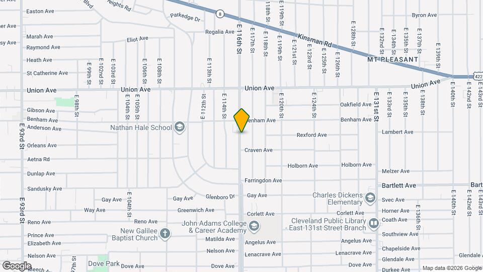 3611 E 116th St Map and Location Details