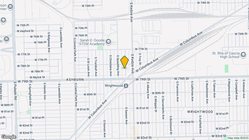 7820 S Sawyer Ave Map and Location Details