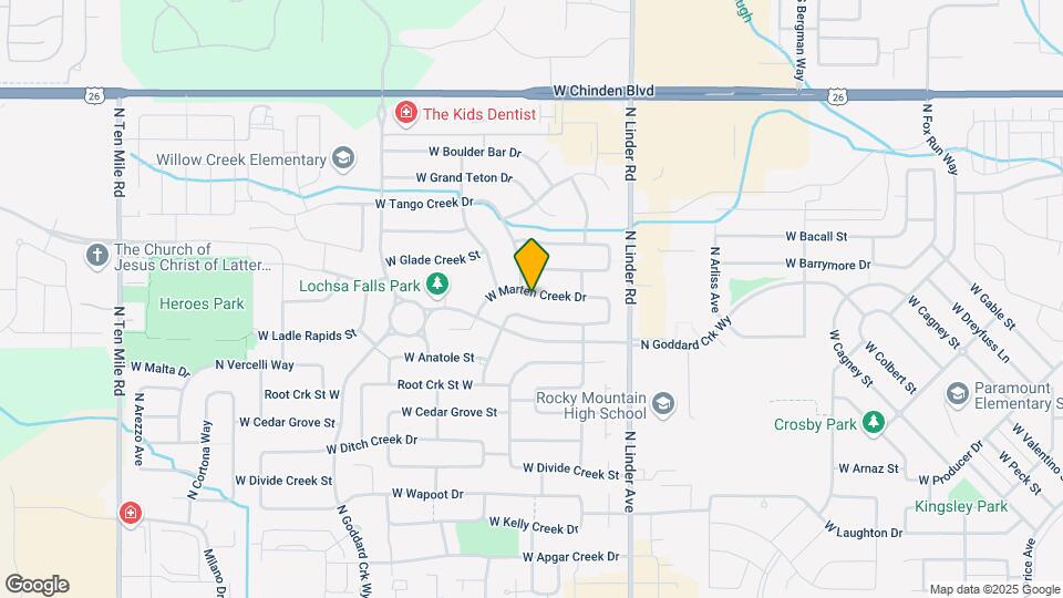 1935 W Marten Creek Dr Map and Location Details