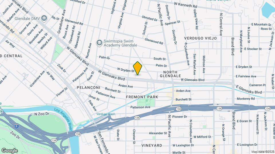 649 W Glenoaks Blvd Map and Location Details