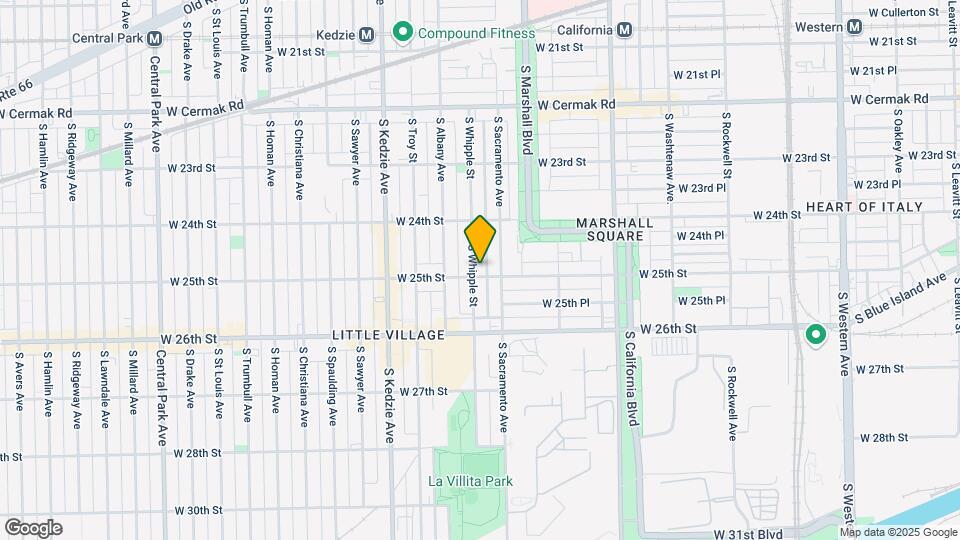 2455 S Whipple St Map and Location Details