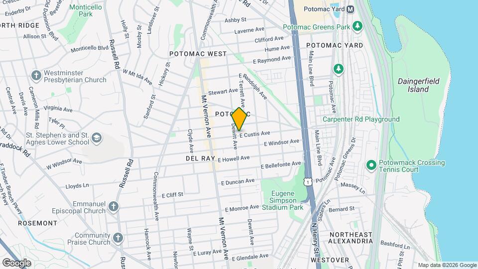 302 E Custis Ave Map and Location Details