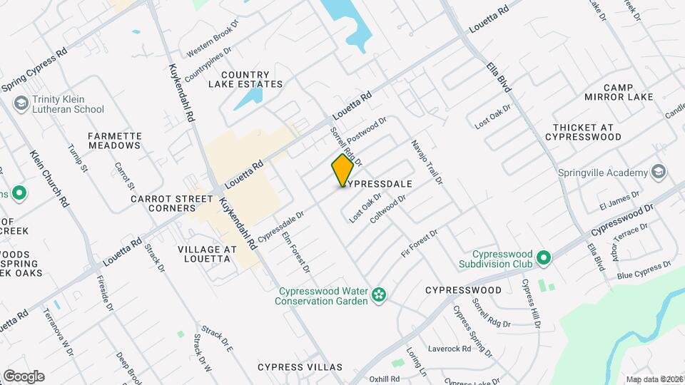 4035 Cypressdale Dr Map and Location Details