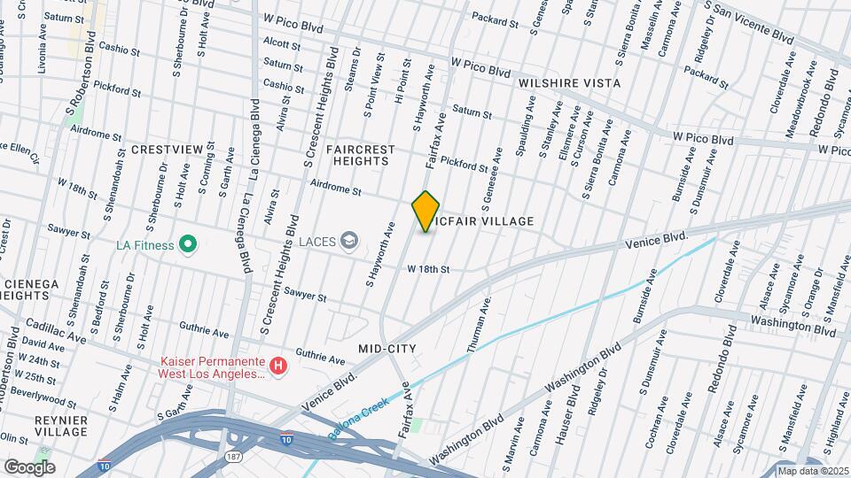 1743 S Orange Grove Ave Map and Location Details