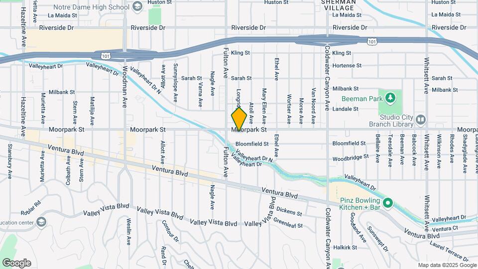 13226 Moorpark St Map and Location Details