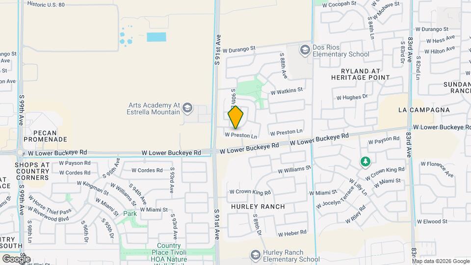 9012 W Preston Ln Mapa y Detalles de la Ubicación