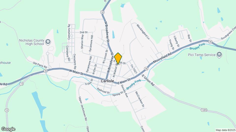 325 N Walnut St Map and Location Details