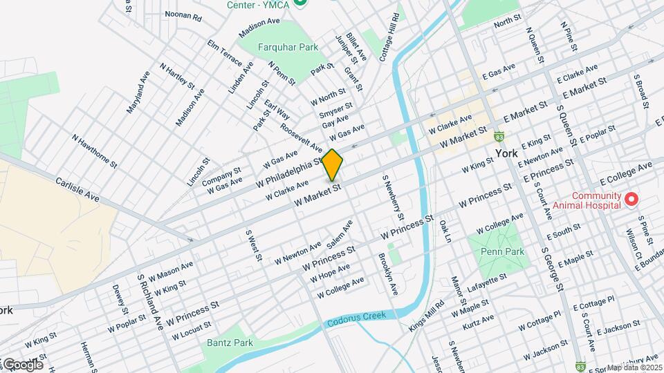 413 - 423 W Market St Mapa y Detalles de la Ubicación