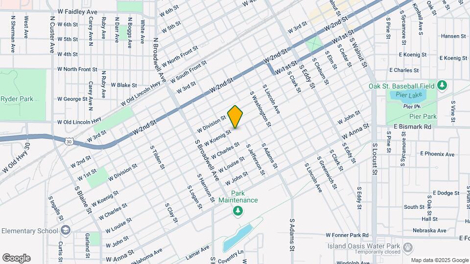1405 W Koenig St Mapa y Detalles de la Ubicación