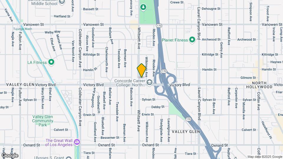 6422 Whitsett Ave Map and Location Details
